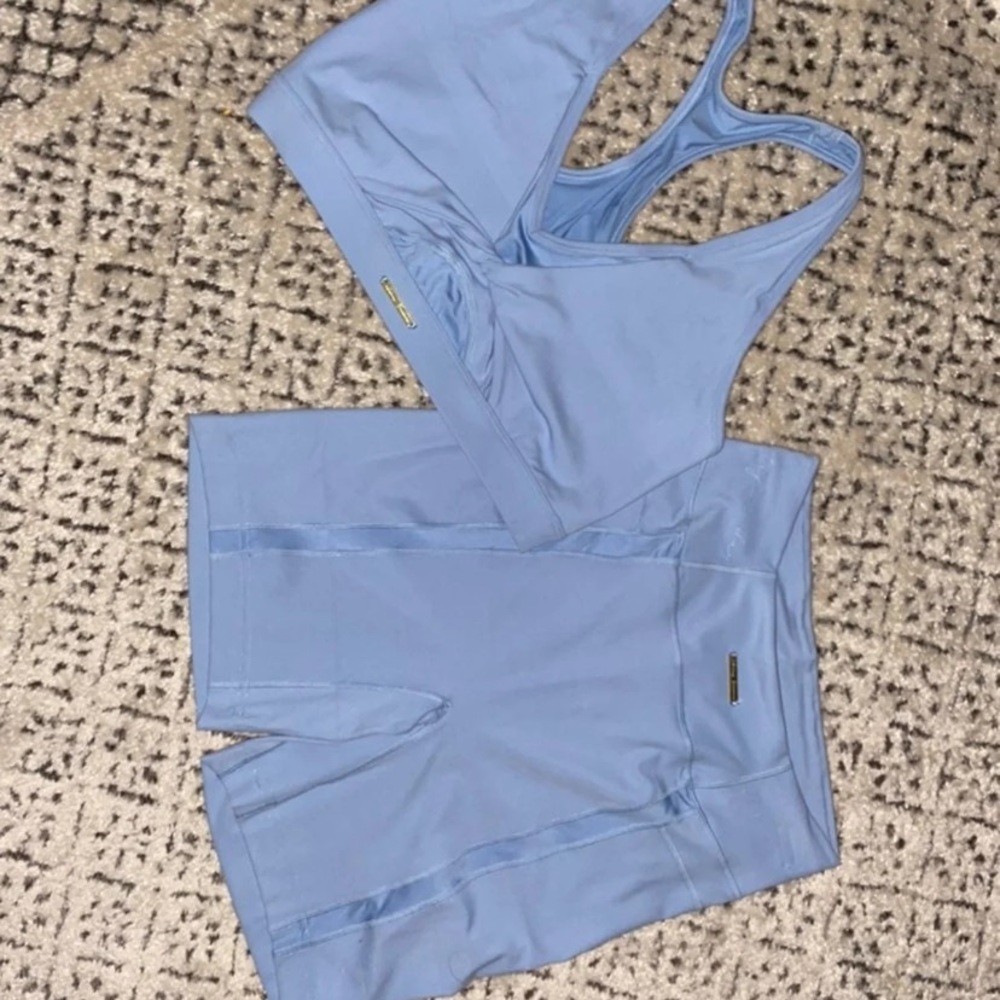 Gymshark Whitney Simmons goal blue sports bra